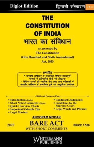 The Constitution of India Bare Act Diglot latest edition 2025