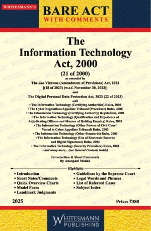 The Information Technology Act, 2000 Bare Act English Edition 2025