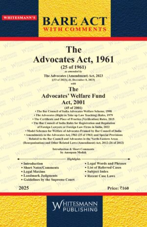THE ADVOCATES ACT, 1961 BARE ACT ENGLISH EDITION 2025