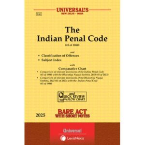 Indian Penal Code, 1860 Bare Act, 1st Edition 2025 - By universal's